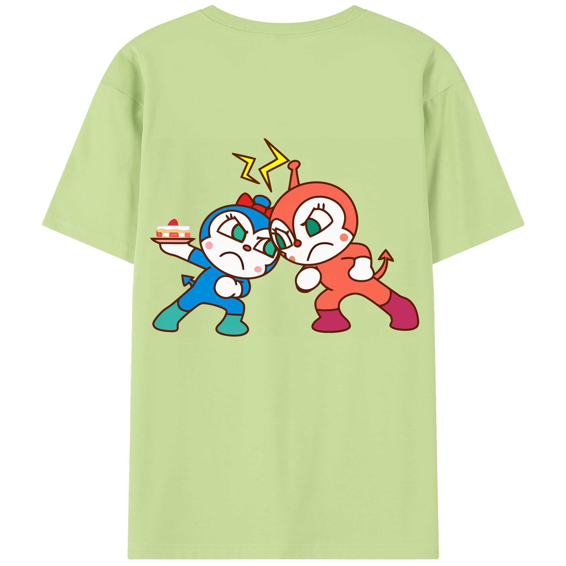 （画像用） アンパンマン Anpanman 綿100％半袖Tシャツ（背面プリント）
